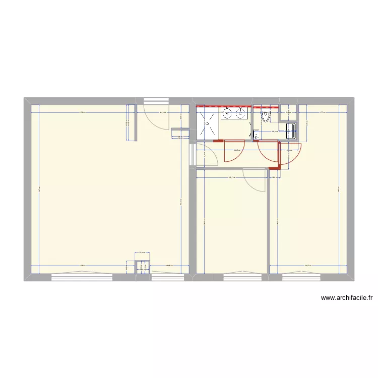 Sarah Plan 2 Portes . Plan de 