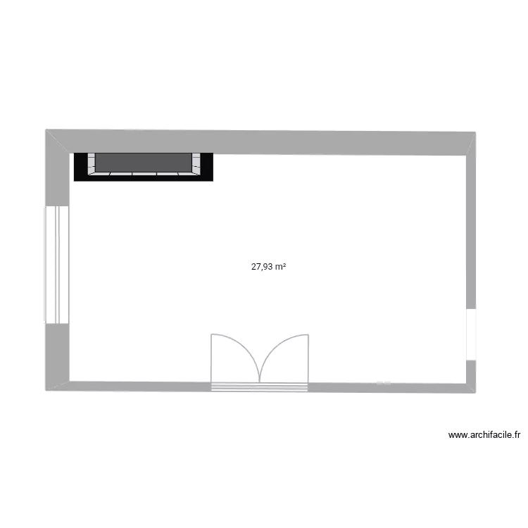 Salon a am&eacute;nager. Plan de 1  et 28 m²