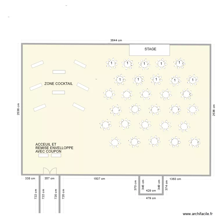 Plan de salle - gala VO 2024. Plan de 