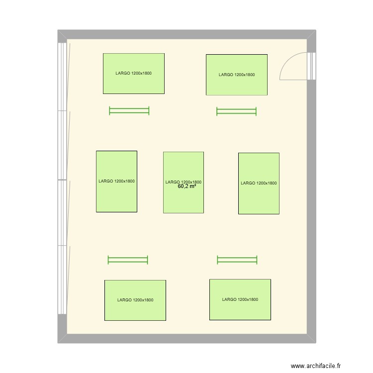 ST LEU - MARIE CURIE. Plan de 1 pièce et 60 m2
