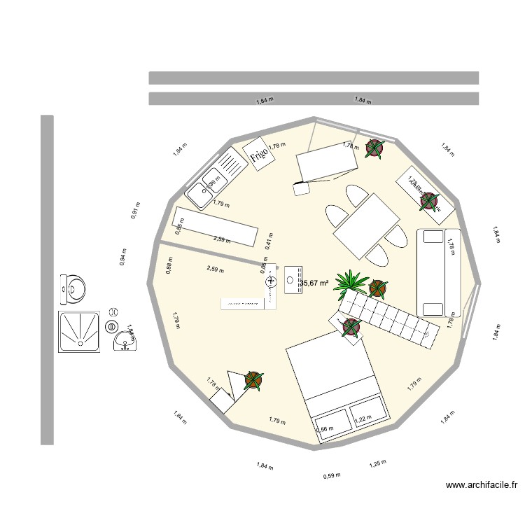 yourte 3 revu. Plan de 0 pièce et 0 m2