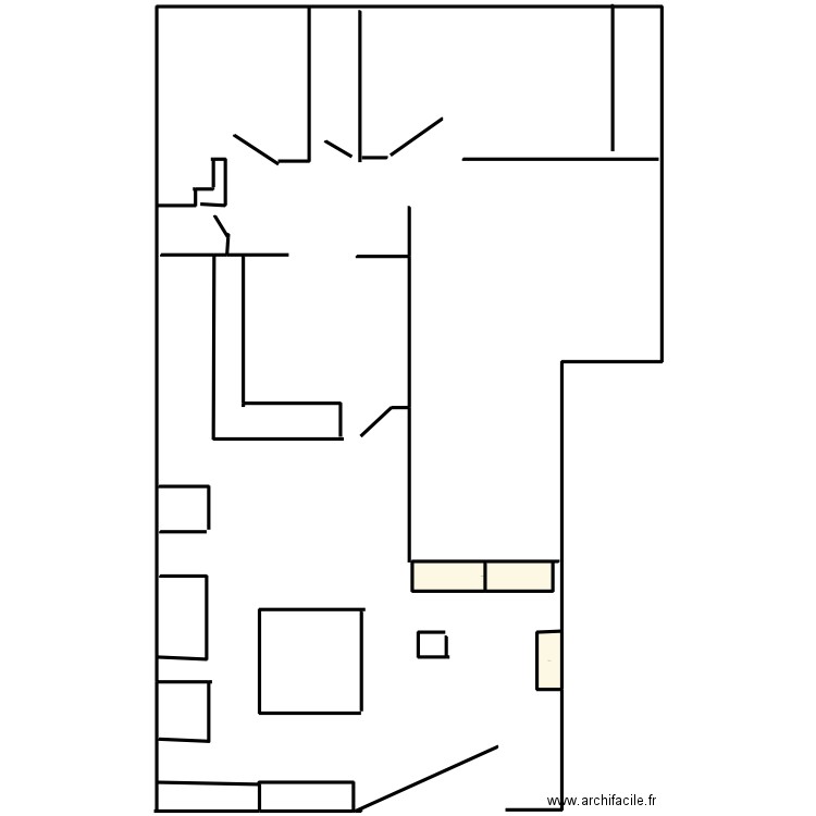 les 3 ors. Plan de 2 pièces et 209 m2