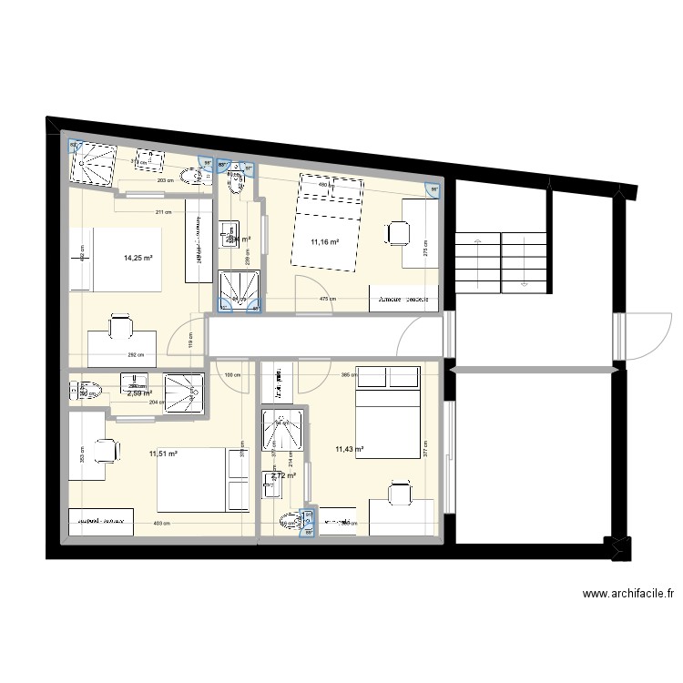 2èm G chambres/5. Plan de 0 pièce et 0 m2