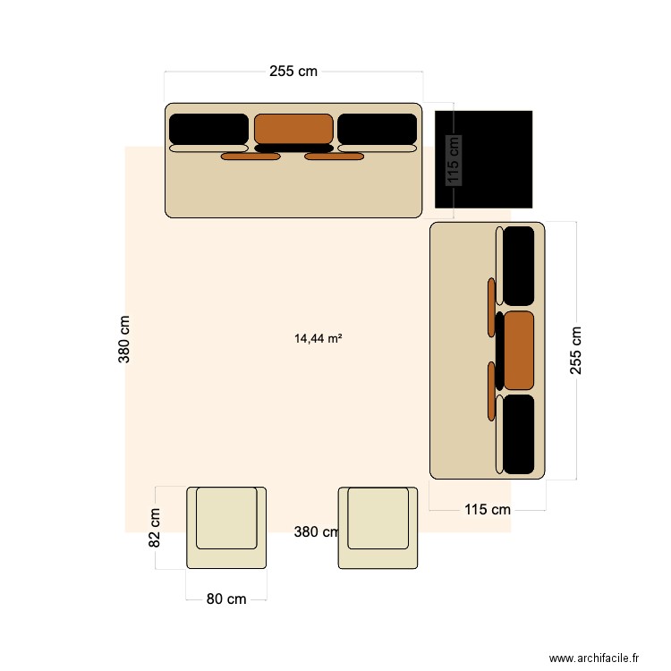 POP'S UP en L. Plan de 0 pièce et 0 m2