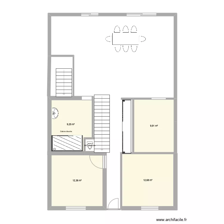 Brossolettte 2. Plan de 4  et 44 m²