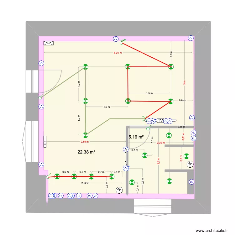 APPT A &eacute;lectricit&eacute;. Plan de 