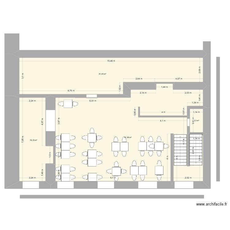 AVP 2 - Niveau 1. Plan de 4 pièces et 147 m2