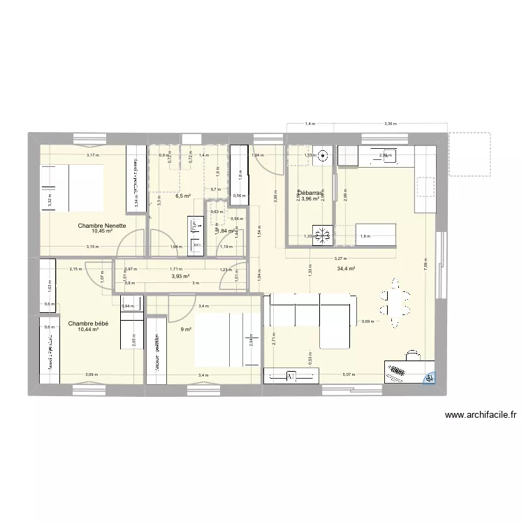 Maison 2. Plan de 8 et 81 m² Maison 2. Plan de 8 et 81 m²