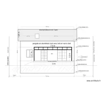 DP maison Douvres / plan de face projet pergola / façade Sud