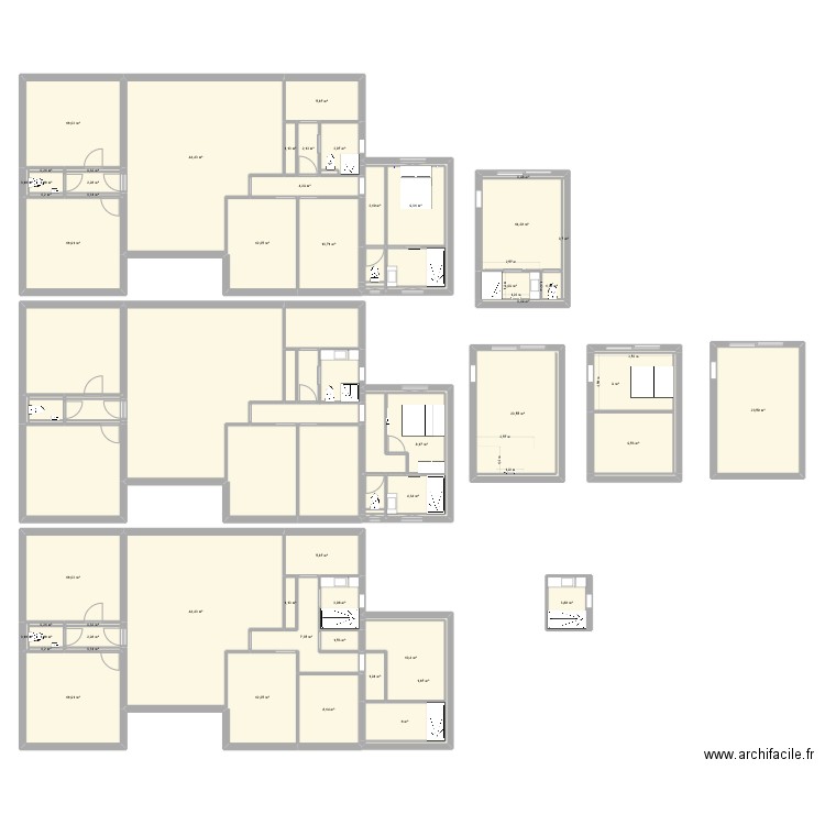 CARPENTIER 2. Plan de 82 pièces et 512 m2