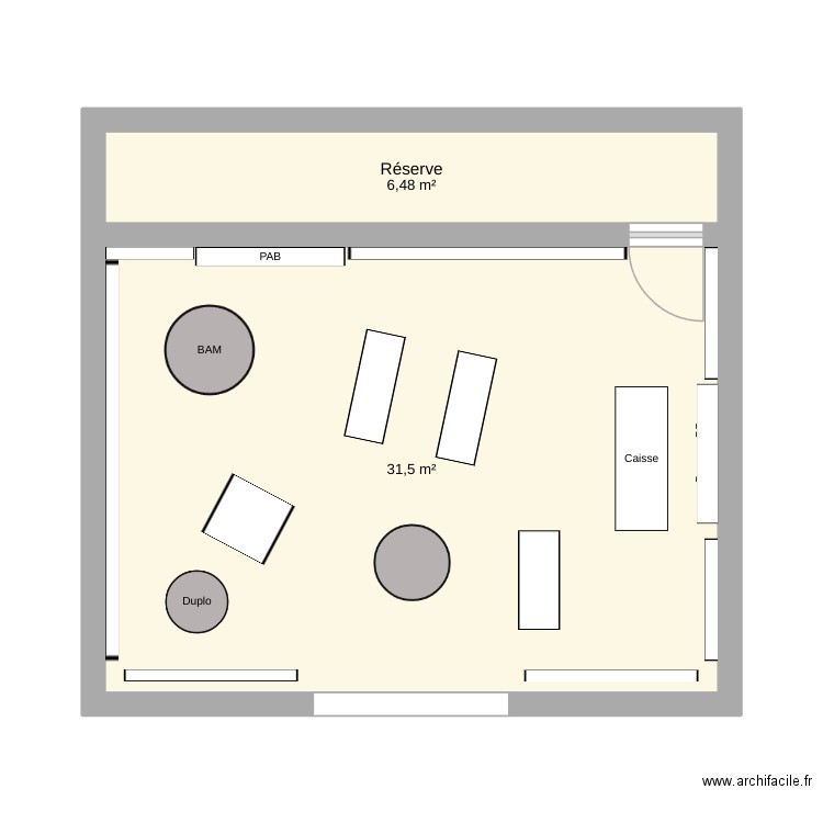 Legon. Plan de 2 pièces et 38 m2