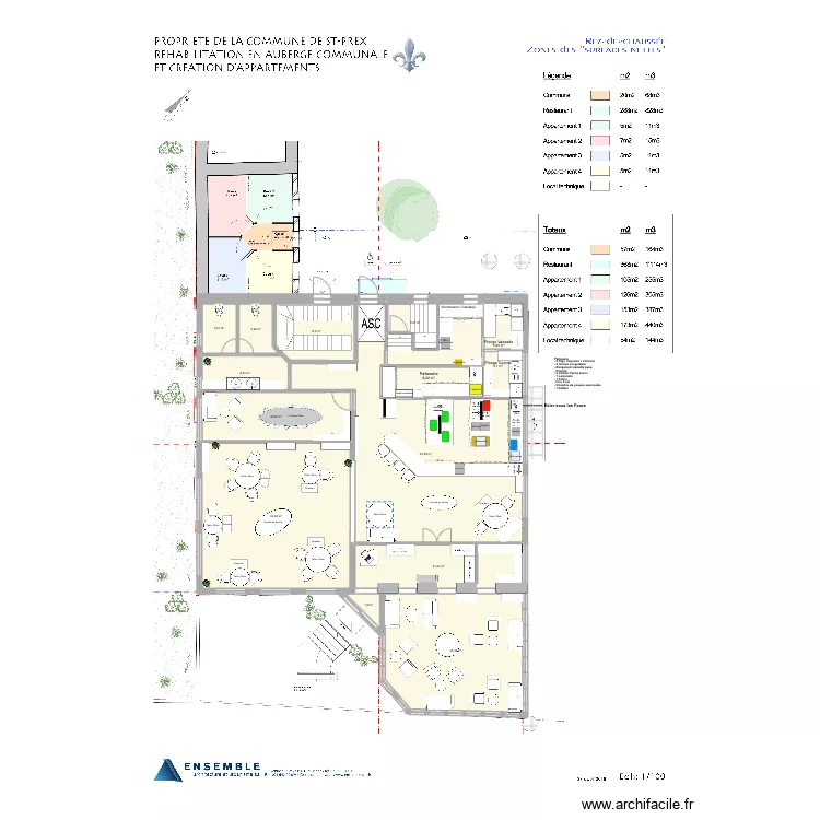 Auberge St prex 3. Plan de 