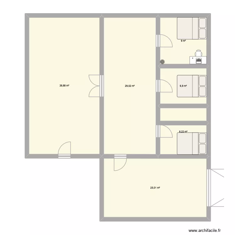 caca. Plan de 6 Pièces et 119 m² caca. Plan de 6 Pièces et 119 m²