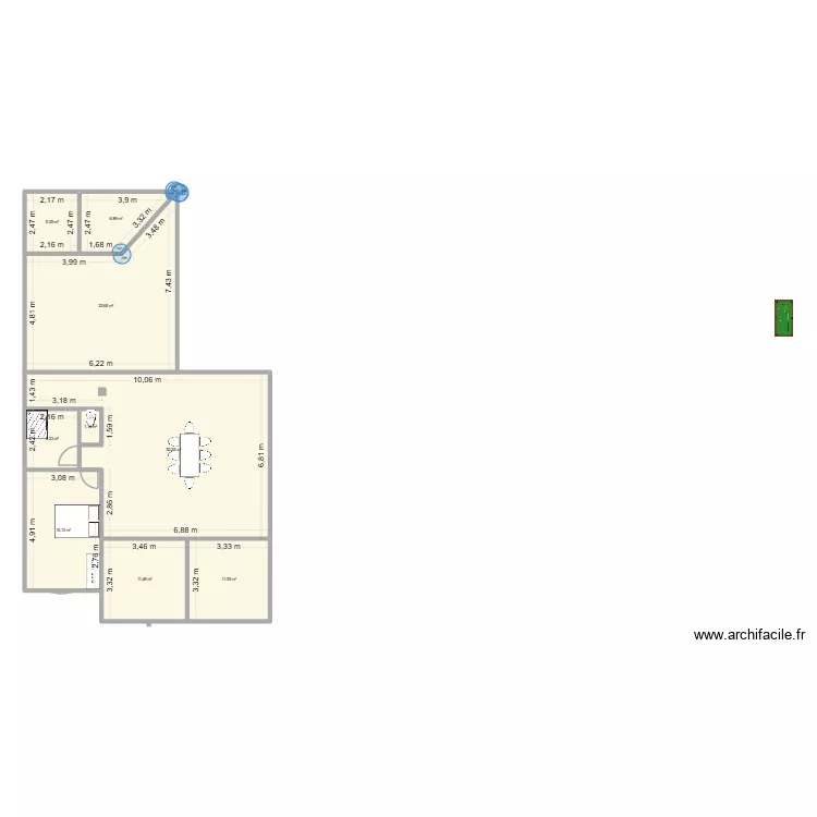 REBILLARD ATELIER AMEN4. Plan de 9  et 141 m²