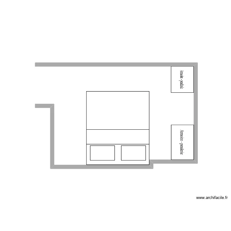 chambre. Plan de chambre. Plan de