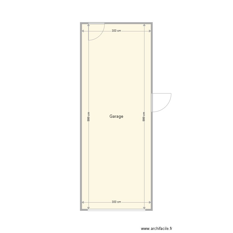 Plan garage Avant travaux Le Bars. Plan de 0 pièce et 0 m2