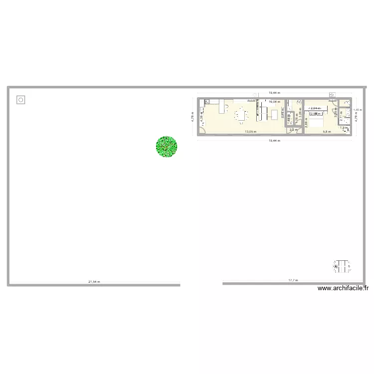 CAP RANDOU 7. Plan de 3  et 81 m²