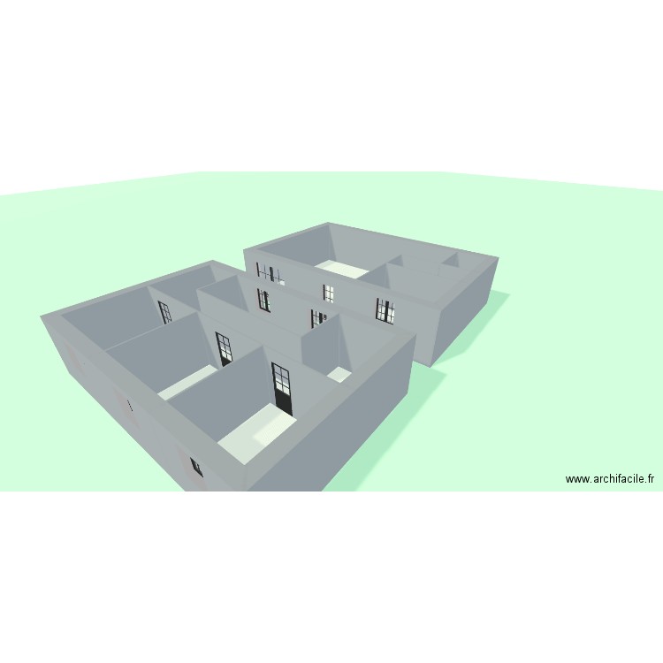 maison escoville. Plan de 9 pièces et 133 m2