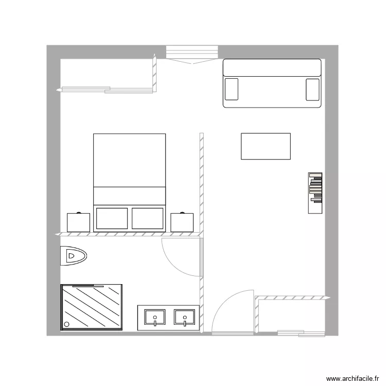grande chambre a villo. Plan de 4 pièces et 26 m² grande chambre a villo. Plan de 4 pièces et 26 m²