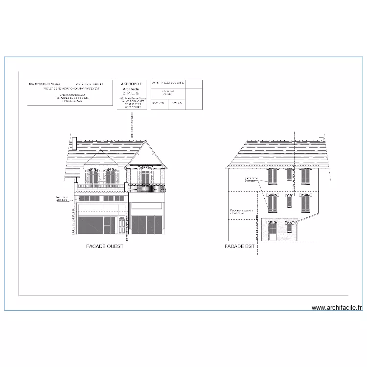 Fa&ccedil;ade La Baule. Plan de 