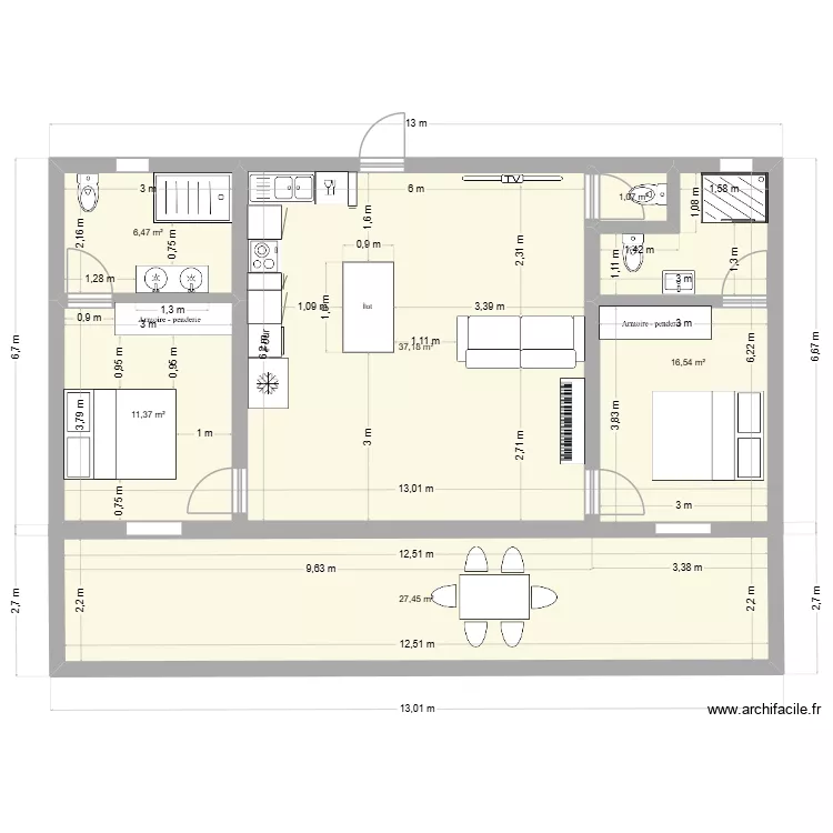 Maison. Plan de 0 pièce et 0 m2