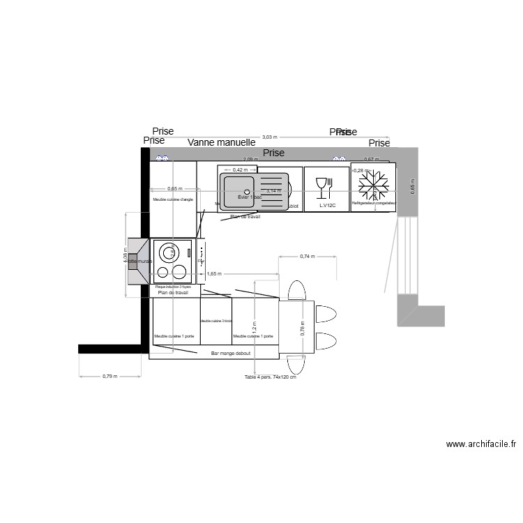 CUISINE 2. Plan de 0 pièce et 0 m2