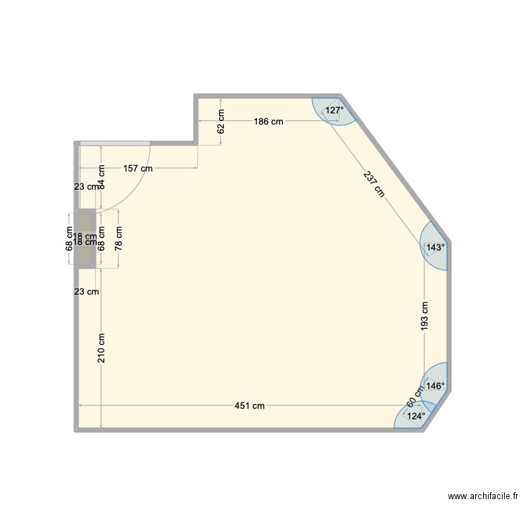 Ysope. Plan de 2 pièces et 19 m2