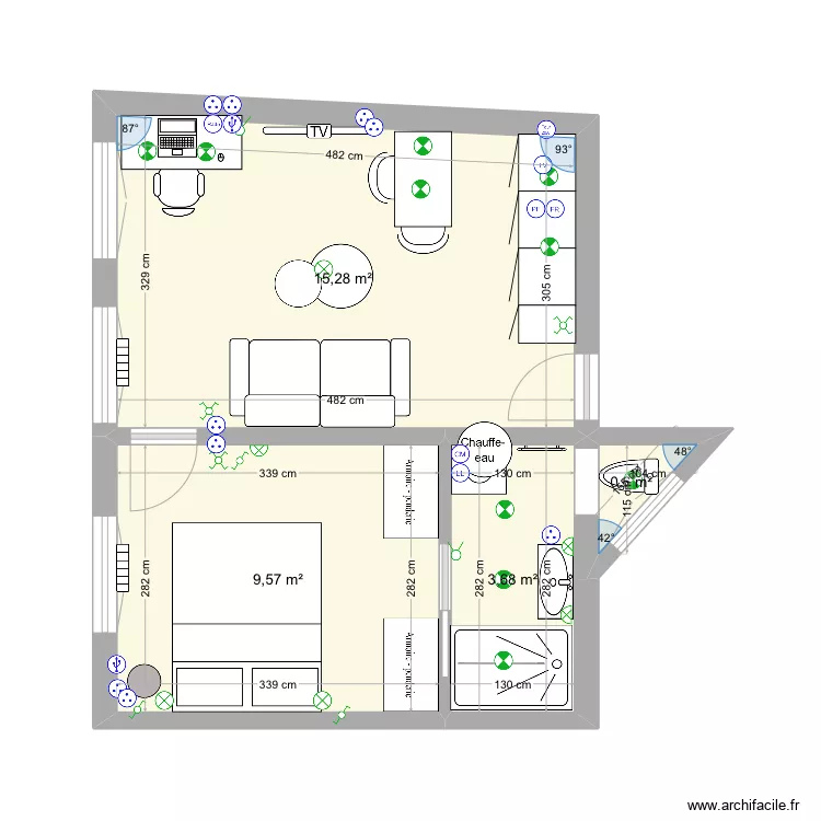 Sulpice r+3 #2 meubles plan electrique. Plan de Sulpice r+3 #2 meubles plan electrique. Plan de