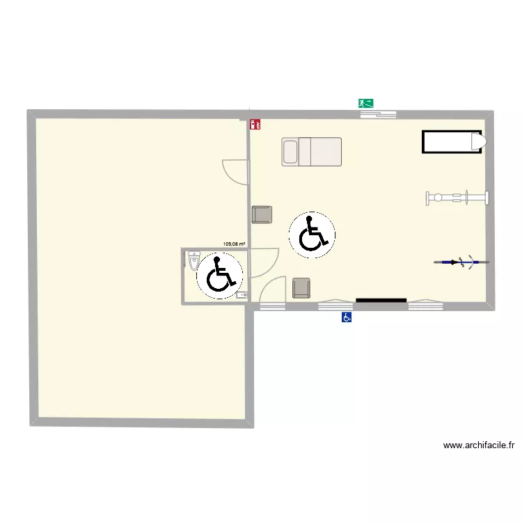 jonzac. Plan de 1 Pièce et 109 m²