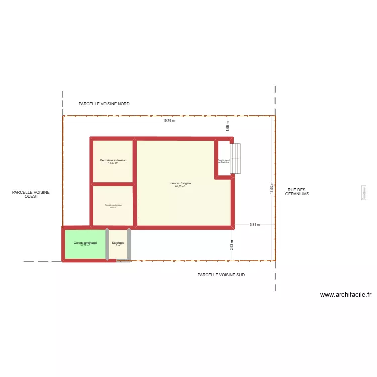 Plan de masse Canet aménagement garage. Plan de 5 Pièces et 109 m² Plan de masse Canet aménagement garage. Plan de 5 Pièces et 109 m²