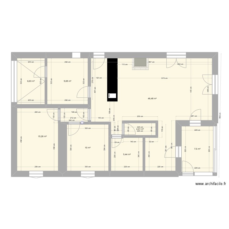 MAISON 2. Plan de 8 pièces et 94 m2