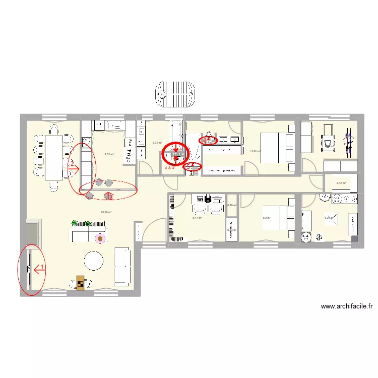 PLAN NICHE + OUVERTURE V0 (04_26). Plan de 15 et 147 m² PLAN NICHE + OUVERTURE V0 (04_26). Plan de 15 et 147 m²