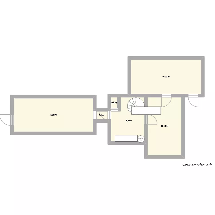 Moustiers haut 1. Plan de 9 et 92 m² Moustiers haut 1. Plan de 9 et 92 m²
