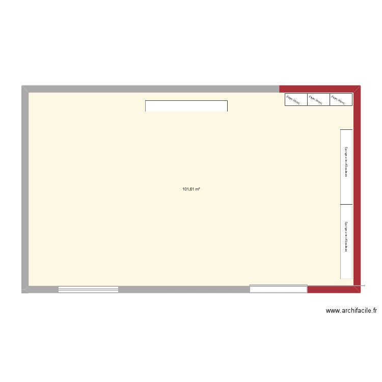 Perpignan bis. Plan de 1 pièce et 102 m2