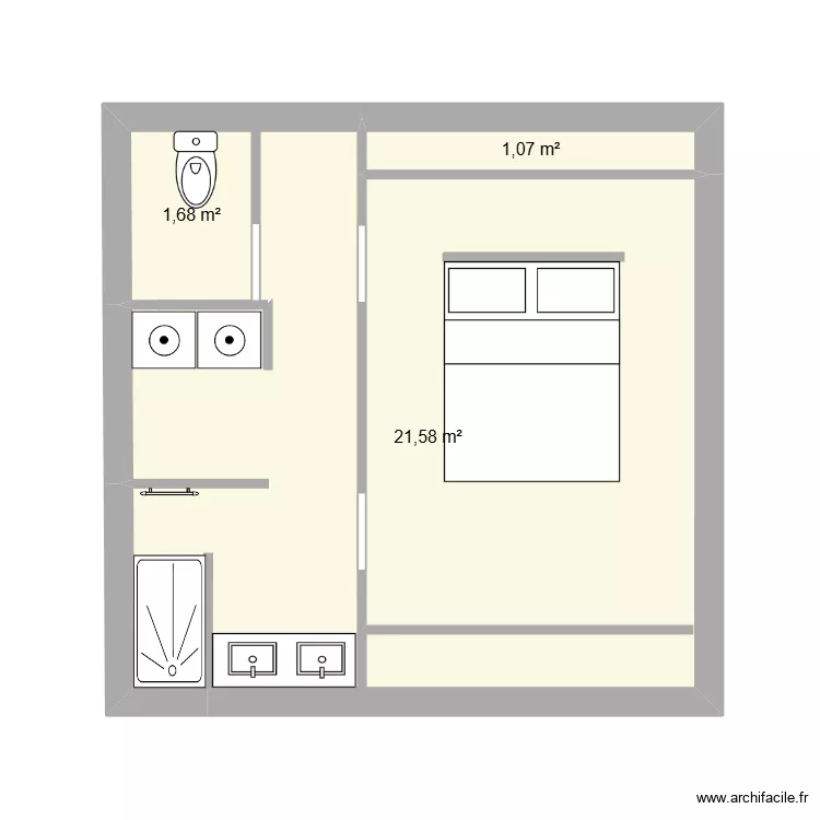renard. Plan de 3  et 24 m²