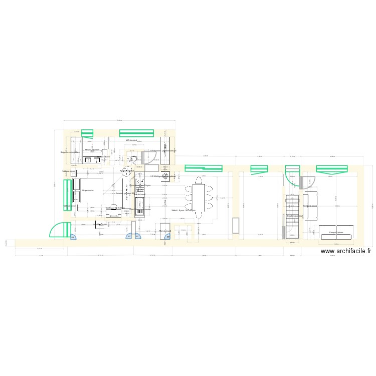 phase 2. Plan de 9 pièces et 88 m2