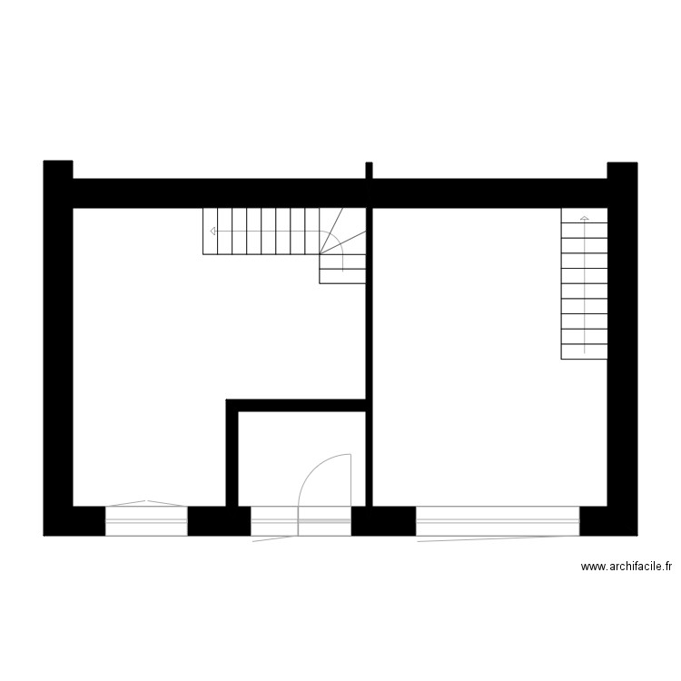 peyrache. Plan de 3 pièces et 46 m2