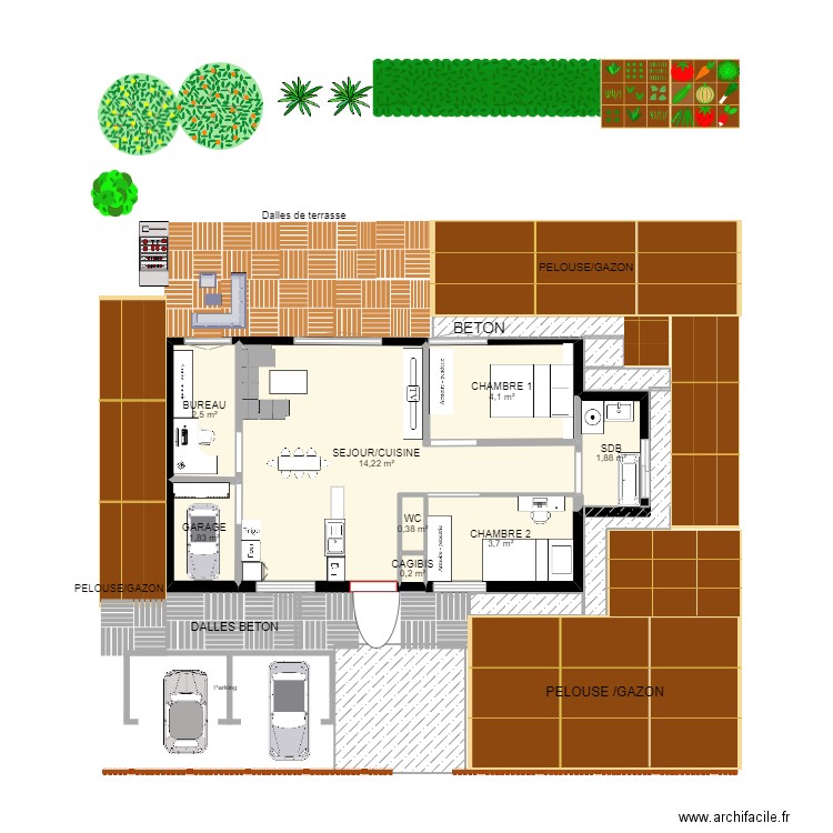 S.A HOME. Plan de 8 pièces et 29 m2