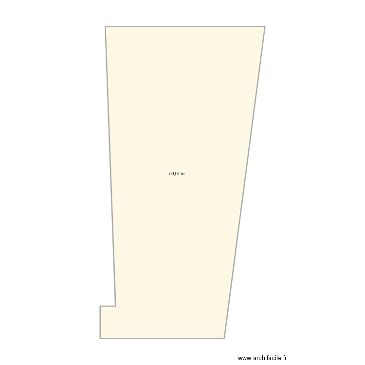 Robert canohes. Plan de 1 pièce et 60 m2