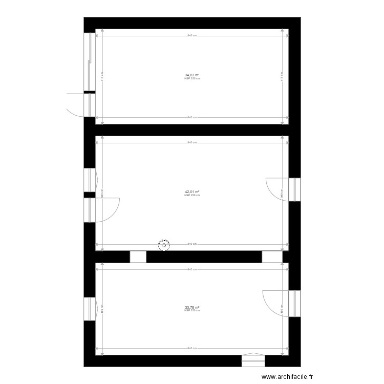 Clement ome. Plan de 3 pièces et 111 m2
