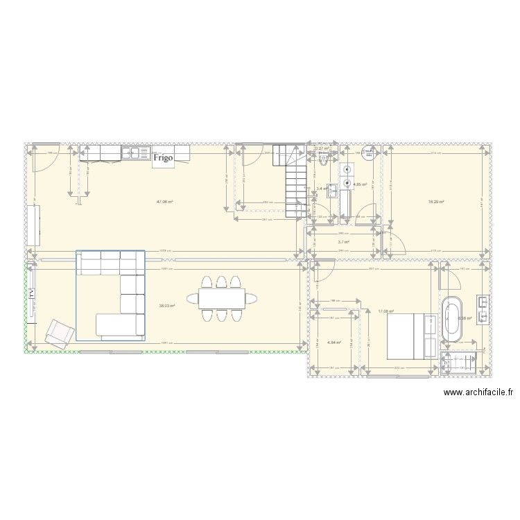 MAISON MALISSARD PROJET. Plan de 10 pièces et 146 m2