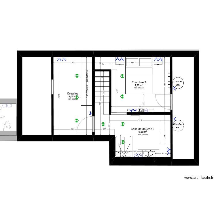 Projet Gendebien 1.2. Plan de 24 pièces et 143 m2