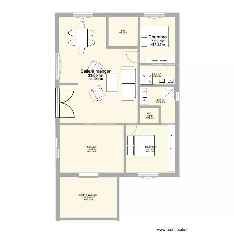 PLAN MAISON ACTUELLE PETIT HAMEAU. Plan de 