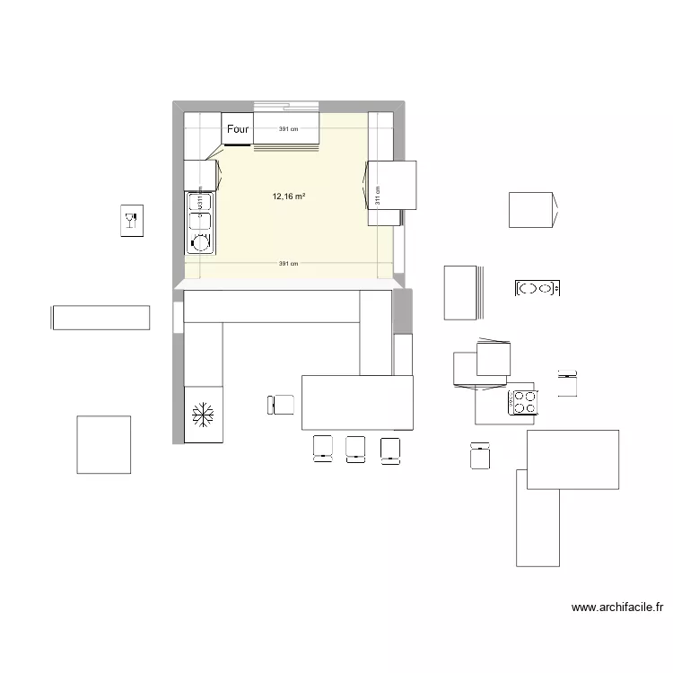 Cuisine place normalr. Plan de 