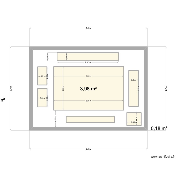 meuble tv. Plan de 8 pièces et 14 m2