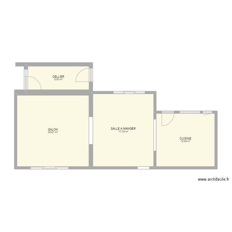 RDJ EXISTANT. Plan de 0 pièce et 0 m2
