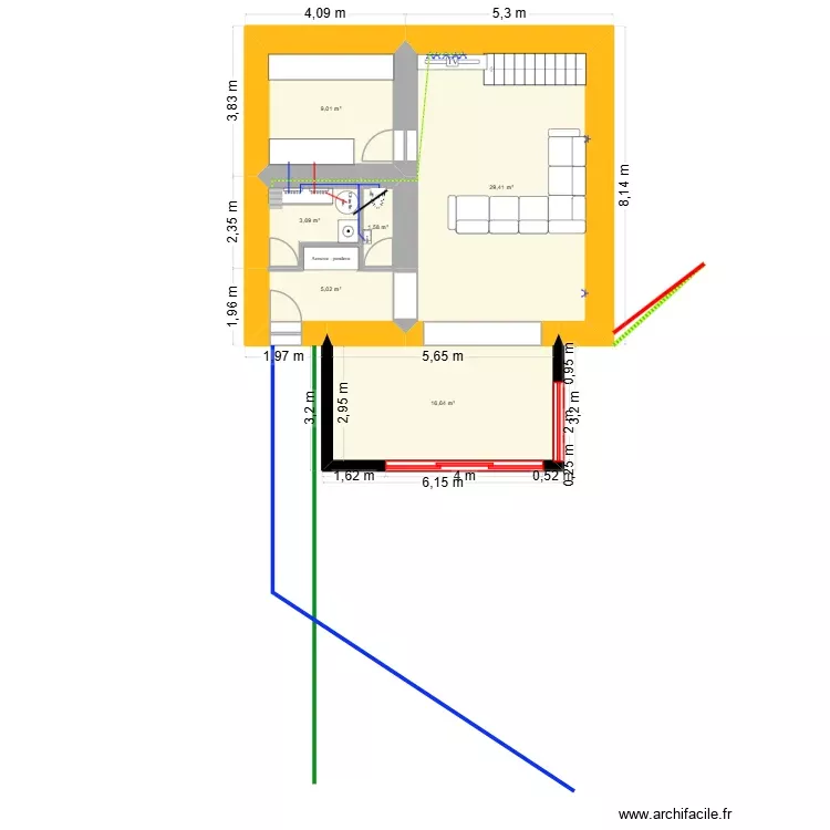 Casa del senor bini !!! spé DP. Plan de 13 Pièces et 135 m² Casa del senor bini !!! spé DP. Plan de 13 Pièces et 135 m²