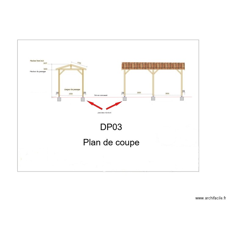 carport dp03.1. Plan de 0 pièce et 0 m2