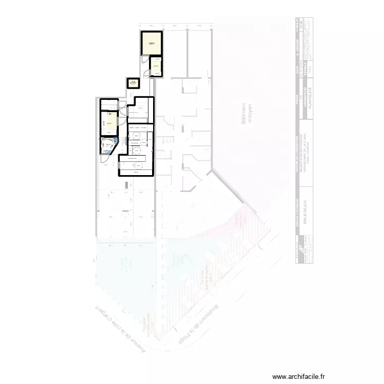 frites a droites. Plan de 5  et 18 m²