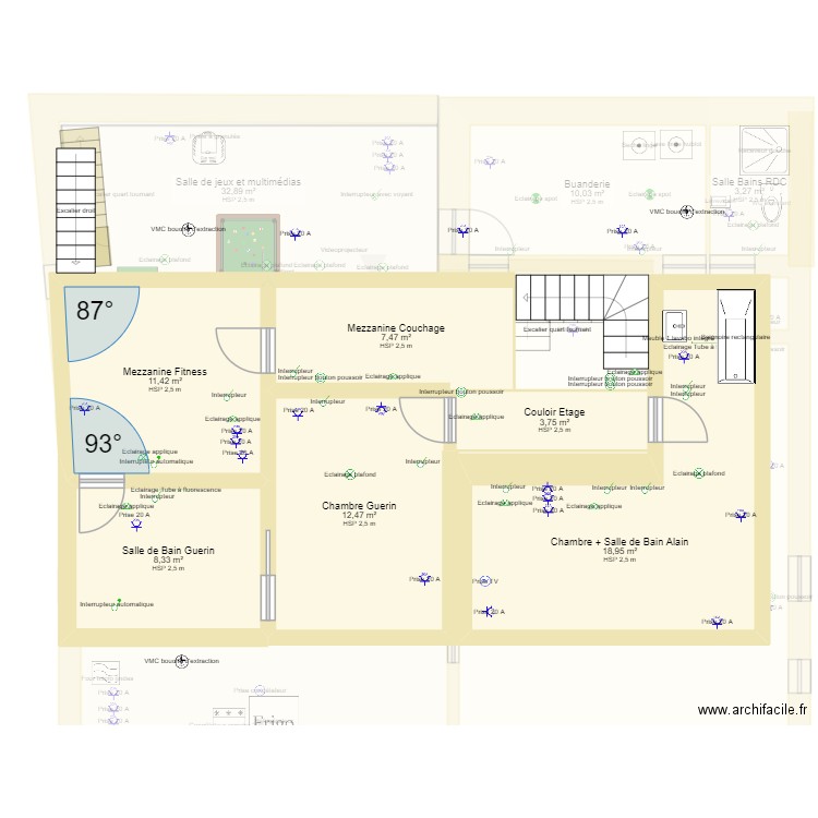 Belvezet maison 2. Plan de 19 pièces et 360 m2